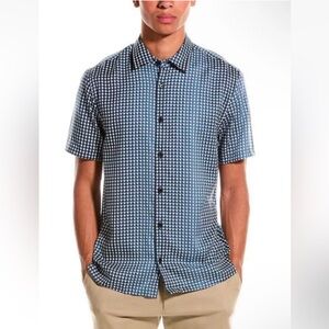$150 NWT Ted Baker London Munden Relaxed Fit Ombré Dot Print Blue Shirt